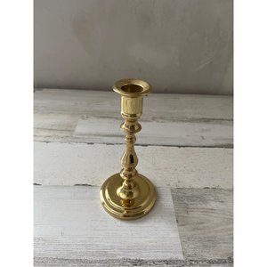 Heavy cast brass look taper candlestick